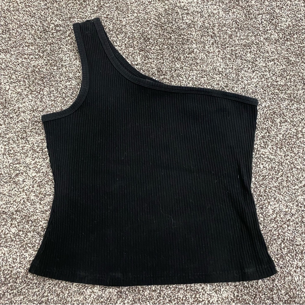 Shein Black One Shoulder Topโ Women's Size Medium